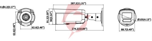 Kamera ip hikvision 16mp ds-2cd2t166g3-is2uy/sl(2.8)efo-stdblack