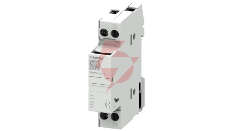 Podstawa bezpiecznikowa do wkładek cylindrycznych 10×38 mm 32A 1P+N 3NW7053-2