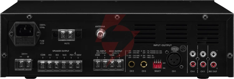 Cyfrowy wzmacniacz miksujący pa, mono, mp3, usb/sd, fm, dab+, bt, 30wrms, pa-803dap monacor