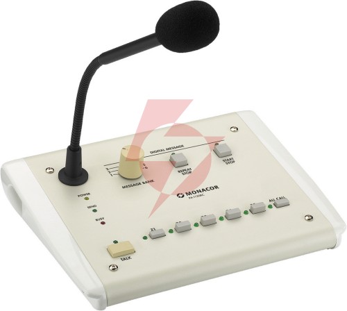 Mikrofon pulpitowy pa, strefowy pa-1120rc monacor