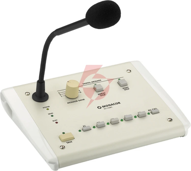 Mikrofon pulpitowy pa, strefowy pa-1120rc monacor
