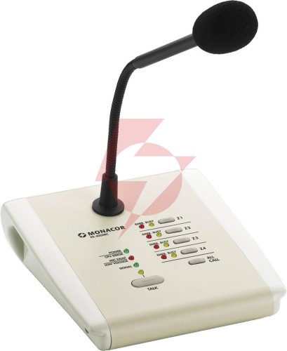 Mikrofon pulpitowy pa, 4-strefowy pa-4000rc monacor