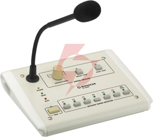 Mikrofon pulpitowy pa, strefowy pa-6000rc monacor
