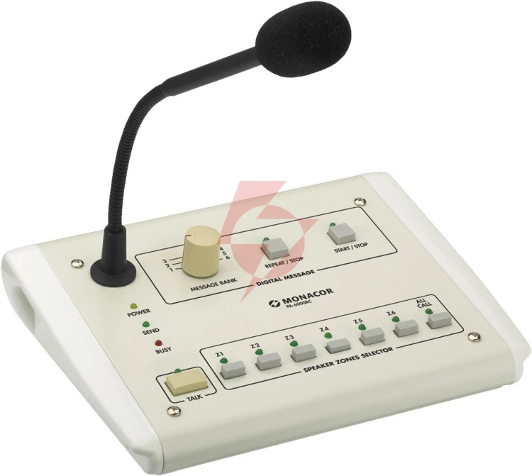Mikrofon pulpitowy pa, strefowy pa-6000rc monacor