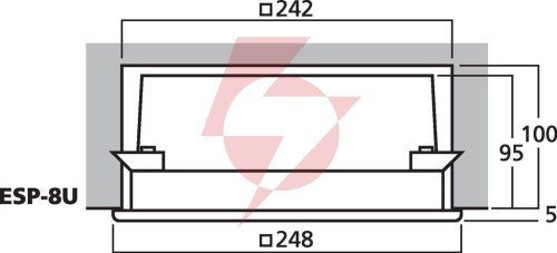 Głośnik ścienny/sufitowy pa, do montażu wpustowego esp-8u monacor