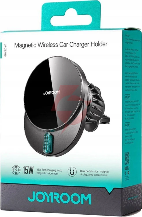 Uchwyt samochodowy magnetyczny z ładowarką indukyjną joyroom jr-zs409 15 w na kratkę wentylacyjną