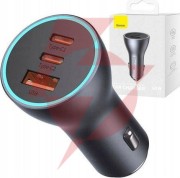 Ładowarka samochodowa baseus golden contractor pro cgjp010013 65 w 2x usb-c 1x usb-a ciemnoszara