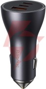 Ładowarka samochodowa baseus golden contractor pro cgjp010013 65 w 2x usb-c 1x usb-a ciemnoszara