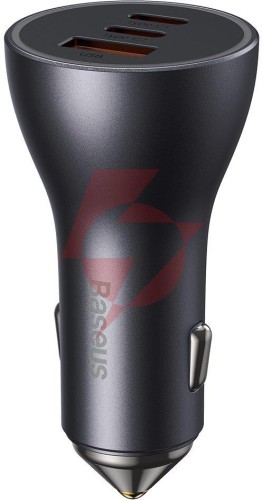 Ładowarka samochodowa baseus golden contractor pro cgjp010013 65 w 2x usb-c 1x usb-a ciemnoszara