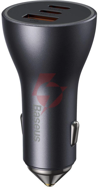 Ładowarka samochodowa baseus golden contractor pro cgjp010013 65 w 2x usb-c 1x usb-a ciemnoszara