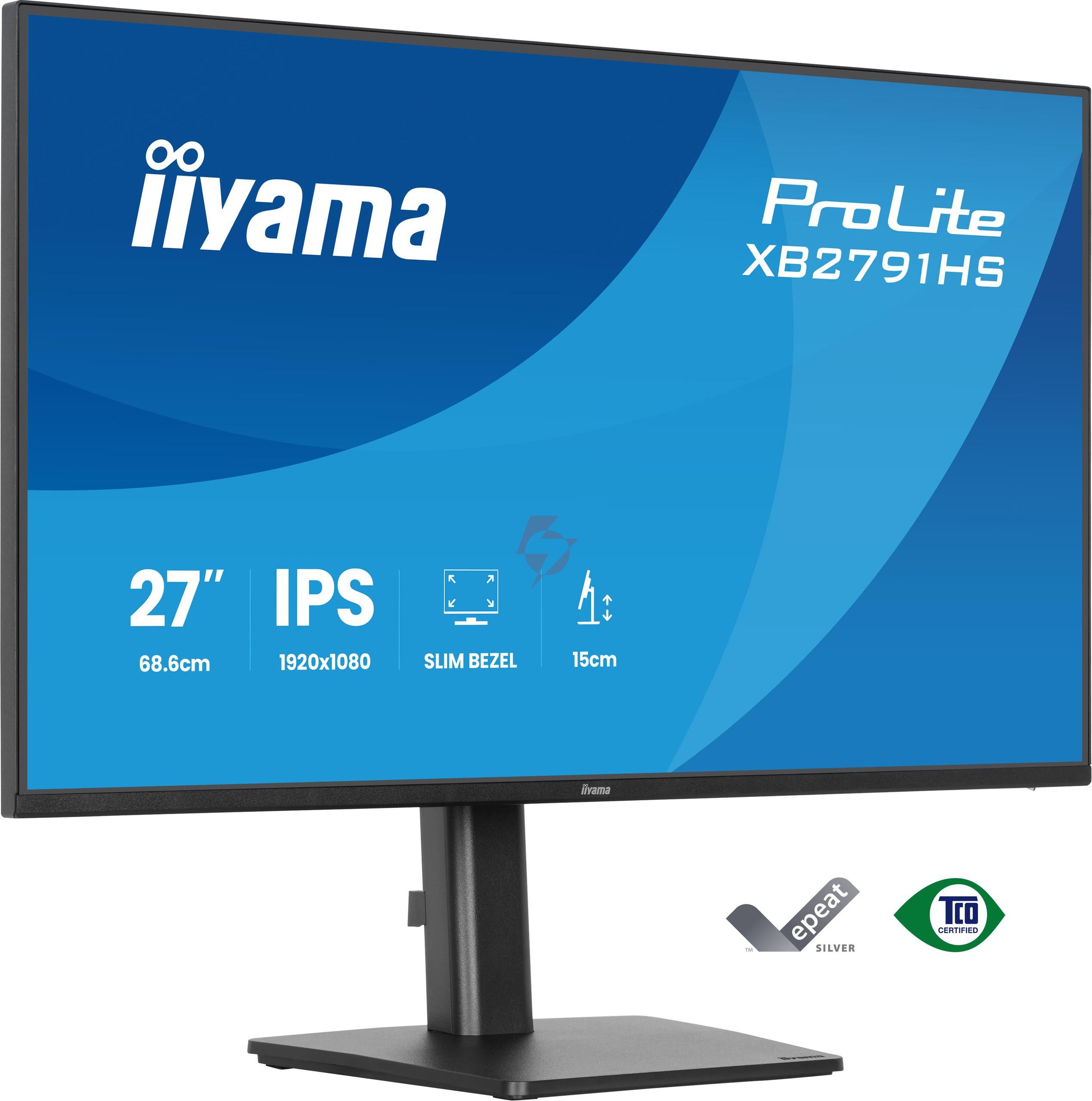 Monitor led iiyama xb2791hs-b1 hdmi displayport ips 120hz 1ms has pivot głośniki