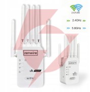 Wzmacniacz sygnału zasięgu sieci wifi 5g repeater zewnętrzny extender zenwire wdr611u 300 mb/s