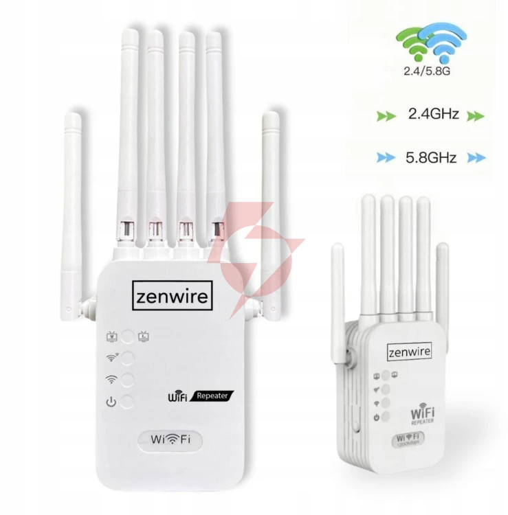 Wzmacniacz sygnału zasięgu sieci wifi 5g repeater zewnętrzny extender zenwire wdr611u 300 mb/s