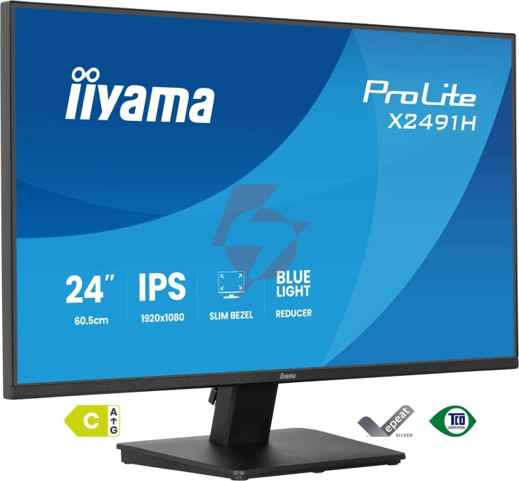 Monitor led iiyama x2491h-b1 hdmi dipslayport ips 120hz 1ms