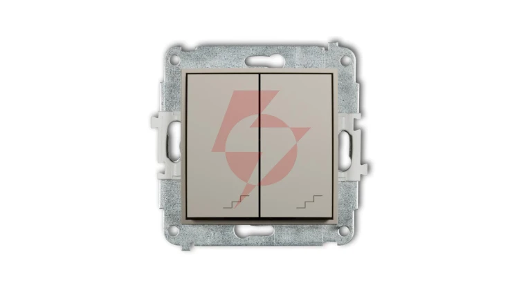 MINI Mechanizm łącznika podwójnego schodowego taupe 60MWP-33
