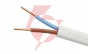 Przewód elektryczny drut płaski ydyp 450/750v 2x1,5mm2 elektrokabel biały 100m