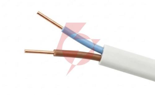 Przewód elektryczny drut płaski ydyp 450/750v 2x1,5mm2 elektrokabel biały 100m