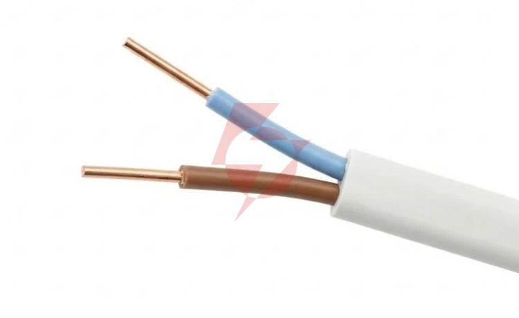 Przewód elektryczny drut płaski ydyp 450/750v 2x1,5mm2 elektrokabel biały 100m