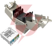 Moduł keystone beznarzędziowy samozaciskowy solarix cat.6 stp rj45