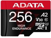 Adata karta microsd high endurance 256gb uhs1 u3 v30 a2 100/85mb/s + adapter