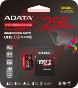Adata karta microsd high endurance 256gb uhs1 u3 v30 a2 100/85mb/s + adapter