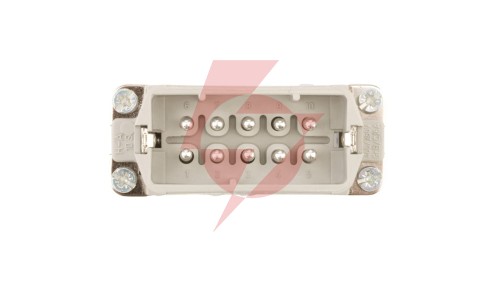 Wkład złącza 10P+PE męski 16A 250V EPIC H-A 10 SS 10440100