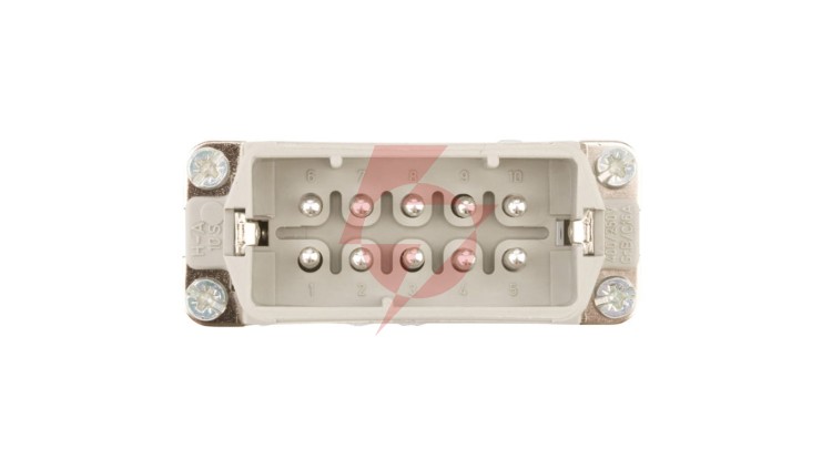 Wkład złącza 10P+PE męski 16A 250V EPIC H-A 10 SS 10440100