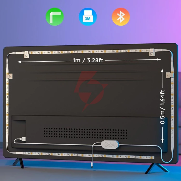 Govee h6179 tv backlight taśma led dla tv 46-60 cali, bluetooth, rgb