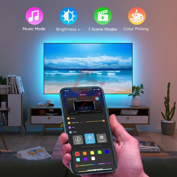 Govee h6179 tv backlight taśma led dla tv 46-60 cali, bluetooth, rgb
