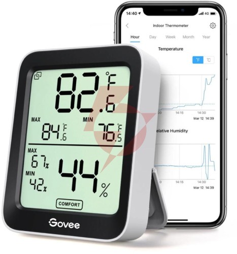 Govee h5075 termometr i higrometr bluetooth, wyświetlacz