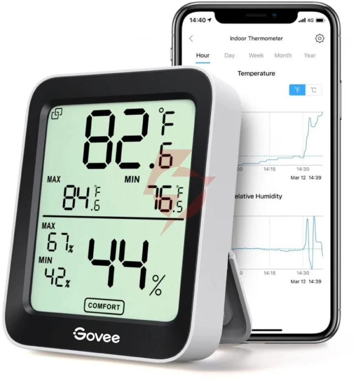 Govee h5075 termometr i higrometr bluetooth, wyświetlacz