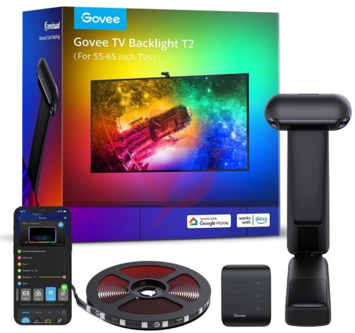 Govee h605c envisual tv backlight t2 taśma led podświetlenie dla tv 55-65 cali, rgbic, wi-fi+bluetoo