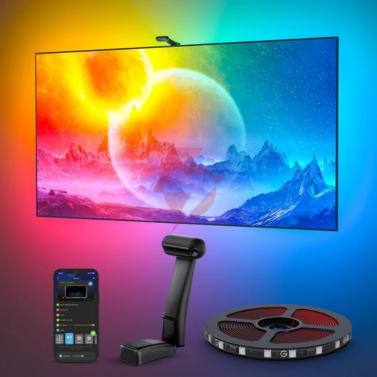 Govee h605c envisual tv backlight t2 taśma led podświetlenie dla tv 55-65 cali, rgbic, wi-fi+bluetoo