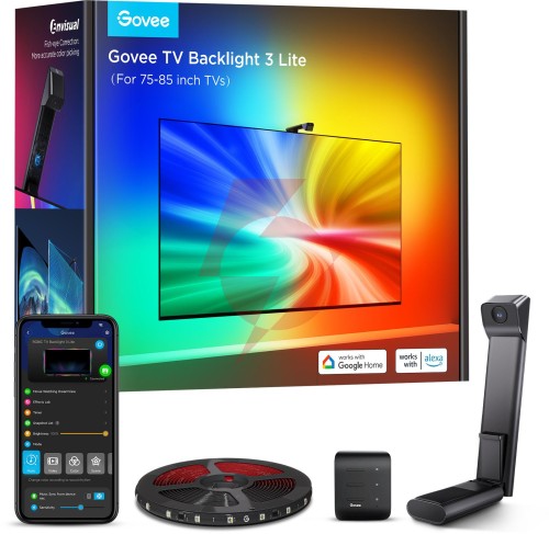Govee h6099 tv backlight 3 lite podświetlenie led dla tv 75-85 cali, rgbicw, wi-fi+bluetooth