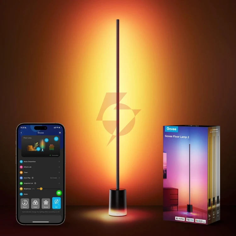 Govee h607c floor lamp lampa podłogowa rgbicww, wsparcie dla matter