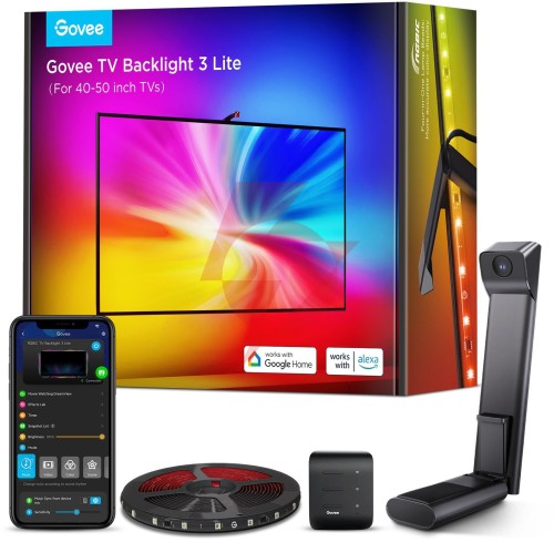 Govee h6097 tv backlight 3 lite taśma led podświetlenie dla tv 40-50 cali, rgbicw, wi-fi+bluetooth