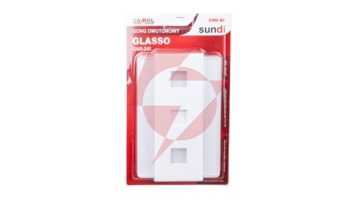 Gong dwutonowy GLASSO 230V biały GNS-248-BIA SUN10000115