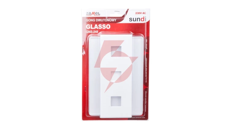 Gong dwutonowy GLASSO 230V biały GNS-248-BIA SUN10000115