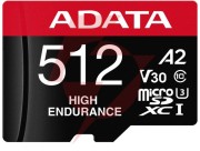 Adata karta microsd high endurance 512gb uhs1 u3 v30 a2 100/85mb/s + adapter