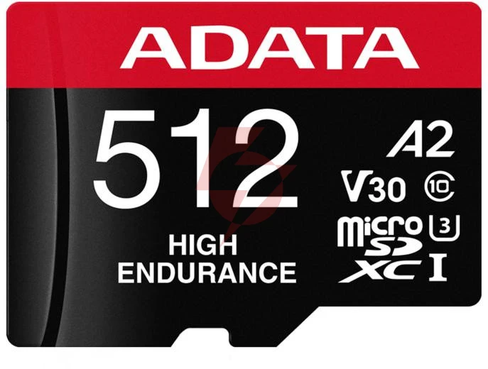 Adata karta microsd high endurance 512gb uhs1 u3 v30 a2 100/85mb/s + adapter