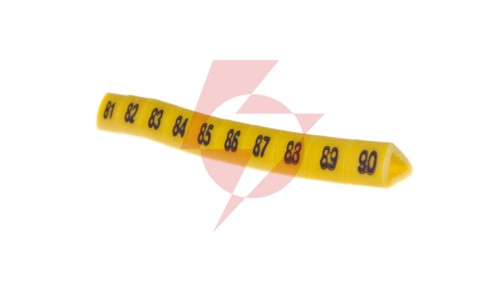 Oznacznik przewodów OZ-1/81-90 żółty E04ZP-01020201900 /100szt./