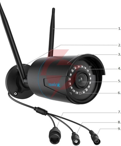 Kamera ip wifi reolink w320 5mpix wi-fi p2p czarna