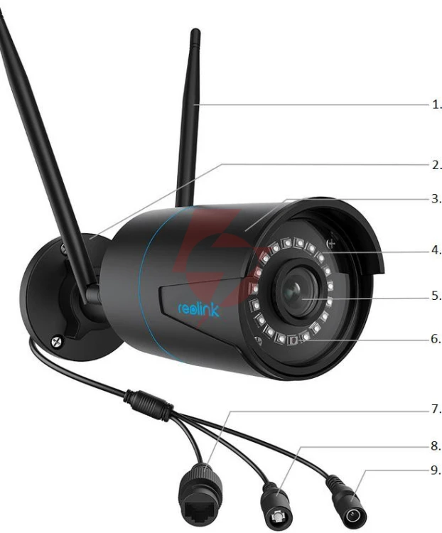 Kamera ip wifi reolink w320 5mpix wi-fi p2p czarna