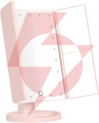 Lusterko do makijażu humanas hs-ml04 z podświetleniem led - różowy