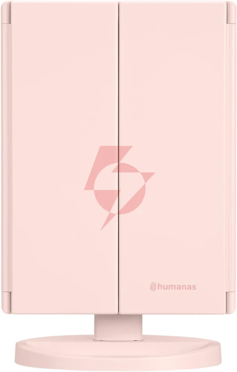 Lusterko do makijażu humanas hs-ml04 z podświetleniem led - różowy