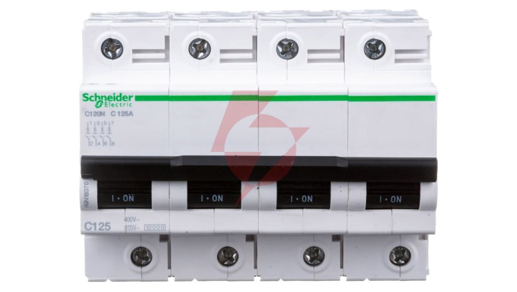 Wyłącznik nadprądowy 4P C 125A 10kA AC C120N Acti9 A9N18376
