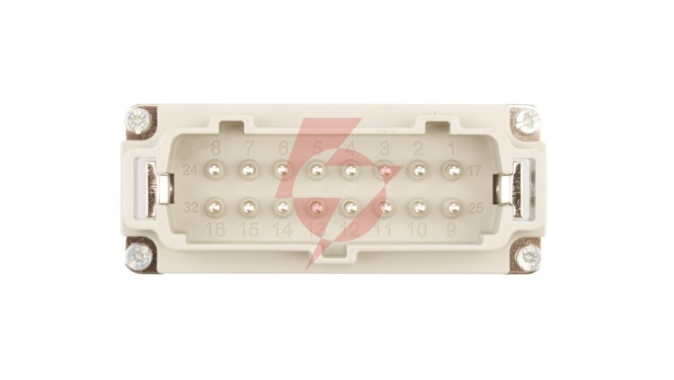 Wkład złącza 16P+PE męski 16A 500V EPIC H-BE 16 SS DR 10194000