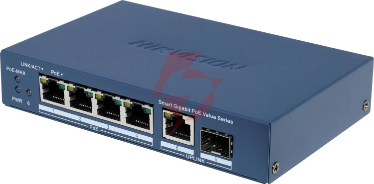 Switch hikvision ds-3e1506p-ei/m-4p1t1f(o-std)