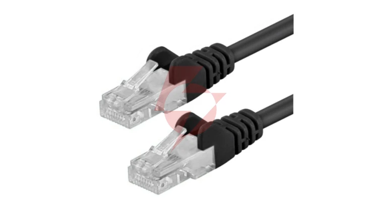 Patchcord Cat6 UTP 100 CU czarny /0,3 m/