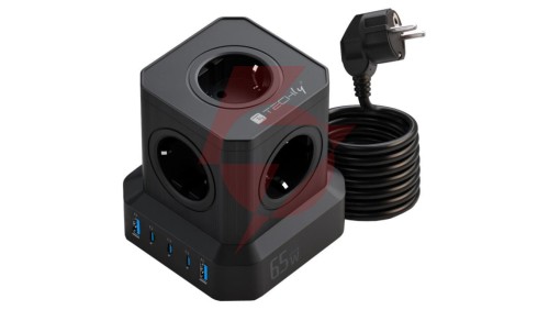 Kostka zasilajaca GaN Power Cube 230V 65W 3x USB-C 2x USB-A